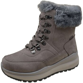 Schuhe Damen Stiefel Tex Stiefeletten Lammfell Boots R9883-2 Grau