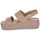 Schuhe Damen Sandalen / Sandaletten Crocs Brooklyn Low Wedge Beige