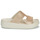 Schuhe Damen Pantoffel Crocs Getaway PlatformGlitterH-Strap Beige