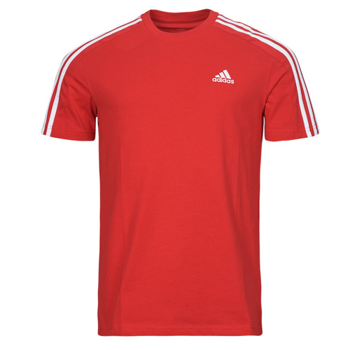 Kleidung Herren T-Shirts Adidas Sportswear M 3S SJ T Rot / Weiss