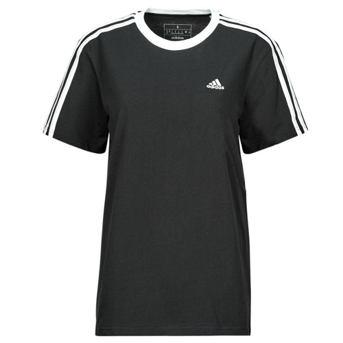 Kleidung Damen T-Shirts Adidas Sportswear W 3S BF T Schwarz / Weiss