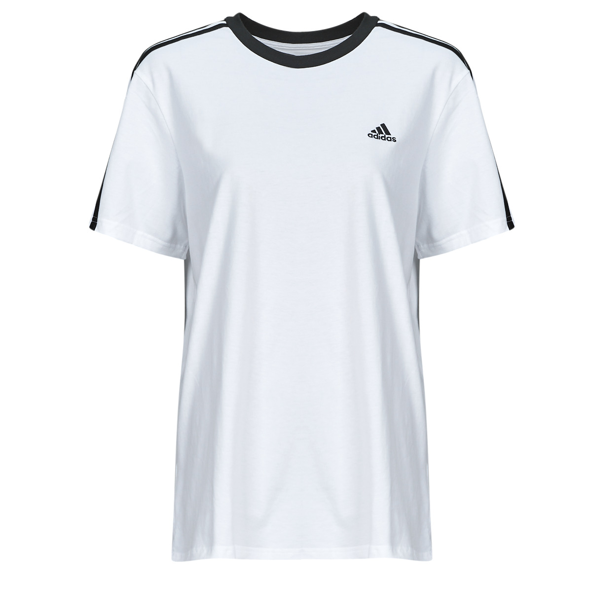 Kleidung Damen T-Shirts Adidas Sportswear W 3S BF T Weiss / Schwarz