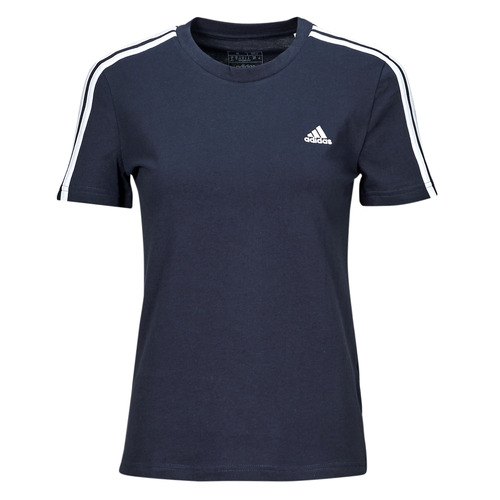 Kleidung Damen T-Shirts Adidas Sportswear W 3S T Marine / Weiss