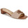Schuhe Damen Pantoffel Lauren Ralph Lauren FAY LOGO-SANDALS-FLAT SANDAL Cognac / Beige