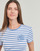Kleidung Damen T-Shirts Lauren Ralph Lauren ALLI-SHORT SLEEVE-T-SHIRT Weiss / Blau