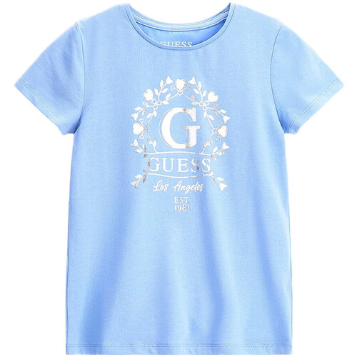 Kleidung Mädchen T-Shirts & Poloshirts Guess G-J3BI17J1314 Blau