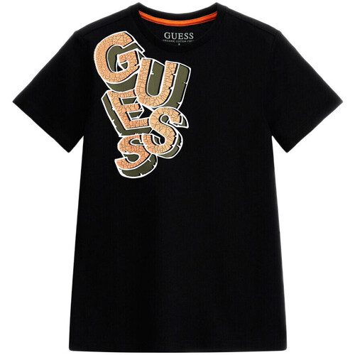 Kleidung Jungen T-Shirts Guess G-L3BI15I3Z14 Schwarz