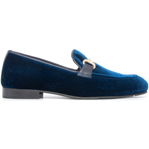 Schuhe Damen Slipper Poesie Veneziane JJA65-VELLUTO-BLUETTE Blau