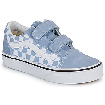 Schuhe Kinder Sneaker Low Vans UY Old Skool V COLOR THEORY CHECKERBOARD DUSTY BLUE Blau