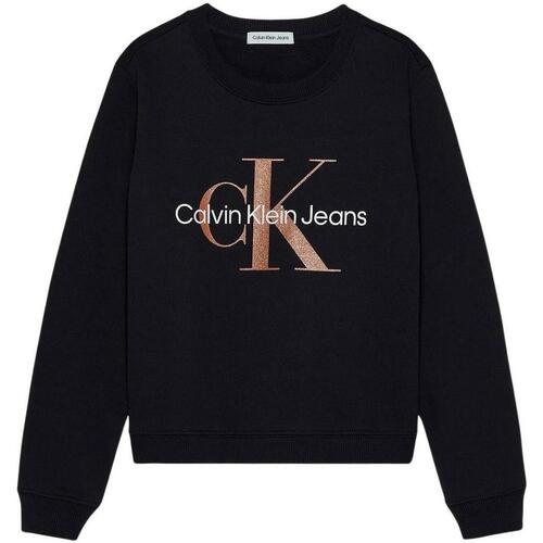 Kleidung Mädchen Sweatshirts Calvin Klein Jeans  Schwarz