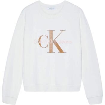 Kleidung Mädchen Sweatshirts Calvin Klein Jeans  Weiss