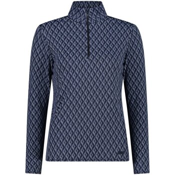Kleidung Damen Pullover Cmp Sport WOMAN PRINTED SWEAT B.BLUE-BIANCO 33L0486/23ZP 23ZP-23ZP Blau