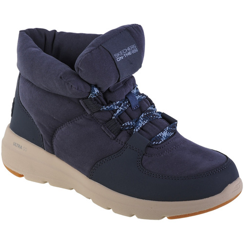 Schuhe Damen Boots Skechers Glacial Ultra - Trend Up Blau