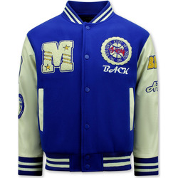 Kleidung Herren Jacken / Blazers Enos Vintage Oversized American Baseball Blau