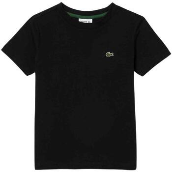 Kleidung Jungen T-Shirts & Poloshirts Lacoste  Schwarz
