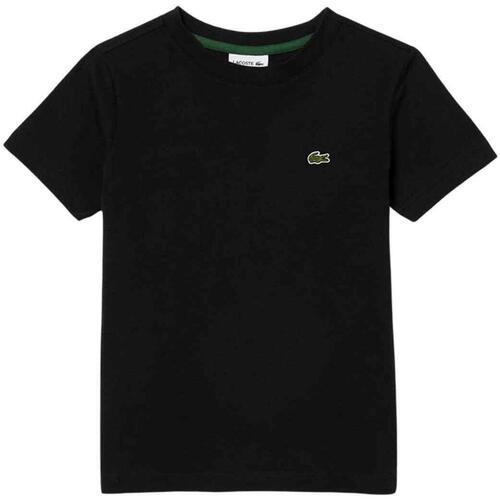 Kleidung Jungen T-Shirts & Poloshirts Lacoste  Schwarz