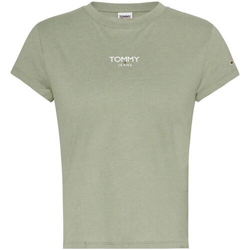 Kleidung Damen T-Shirts & Poloshirts Tommy Jeans  Grün
