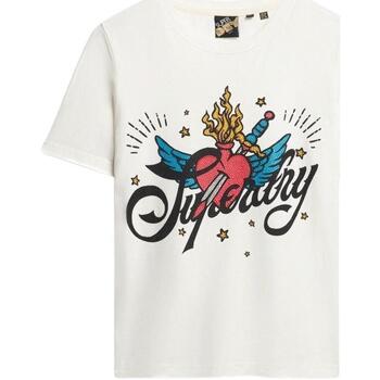 Kleidung Damen T-Shirts & Poloshirts Superdry  Weiss