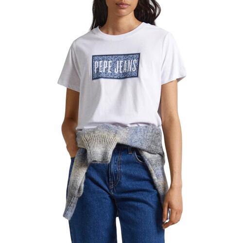 Kleidung Damen T-Shirts & Poloshirts Pepe jeans  Weiss