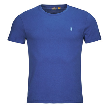 Kleidung Herren T-Shirts Polo Ralph Lauren T-SHIRT AJUSTE EN COTON Blau / Sandfarben
