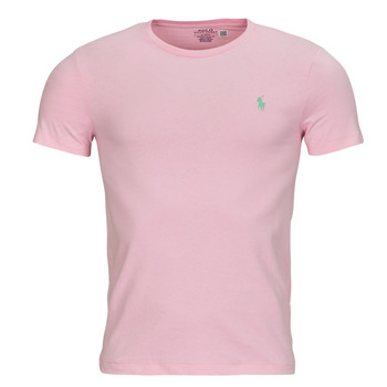Kleidung Herren T-Shirts Polo Ralph Lauren T-SHIRT AJUSTE EN COTON Rosa / Grün / Pink