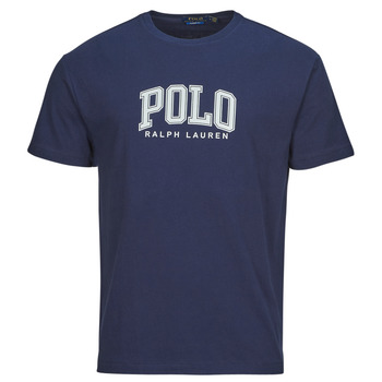 Kleidung Herren T-Shirts Polo Ralph Lauren T-SHIRT AJUSTE EN COTON SERIGRAPHIE POLO RALPH LAUREN Marine / Cruise / Navy