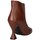 Schuhe Damen Low Boots Albano 2554 Tronchetto Frau Leder Braun