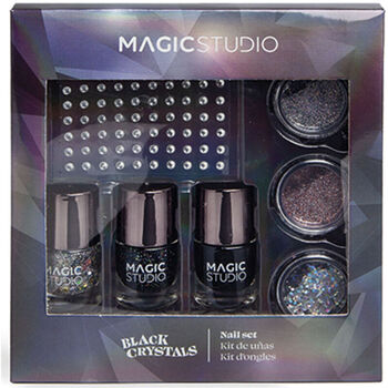 Beauty Damen Nagellack Magic Studio Schwarze Kristalle Nägel Lot 7 Stk 