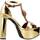 Schuhe Damen Sandalen / Sandaletten Kurt Geiger London HAMPTON HIGH PLATFOR Gold