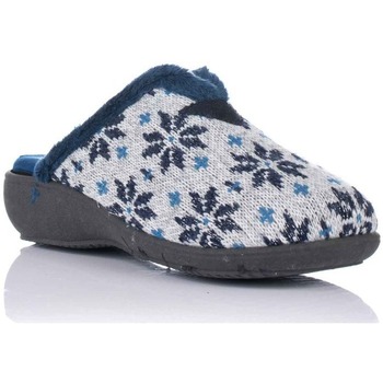 Schuhe Damen Hausschuhe Plumaflex 14120 Blau