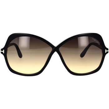 Uhren & Schmuck Sonnenbrillen Tom Ford Rosemin FT1013/S 01B Sonnenbrille Schwarz