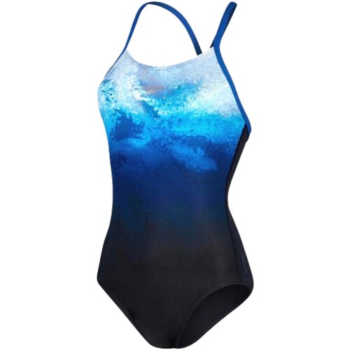 Kleidung Damen Bikini Speedo Placement Digital Fixed Crossback Blau