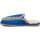 Schuhe Damen Pantoffel Mou FW161007A SUEDE SLIPPER FULL ESKIMO STITCH LAPBL Blau