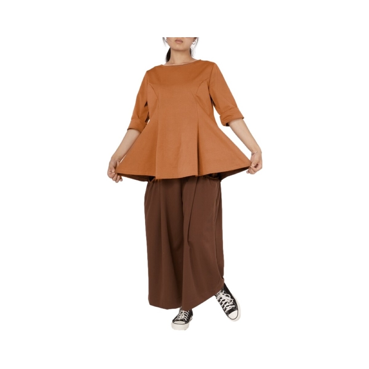 Kleidung Damen Tops / Blusen Wendy Trendy Top 223690 - Camel Braun