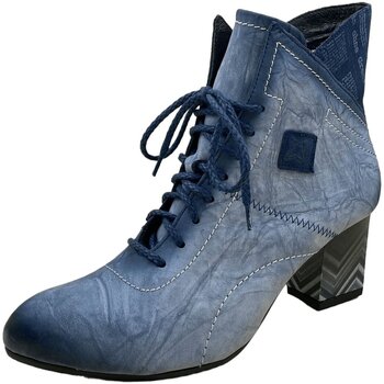 Schuhe Damen Stiefel Maciejka Stiefeletten Schnürstiefelette 06109-17/00-7 Blau