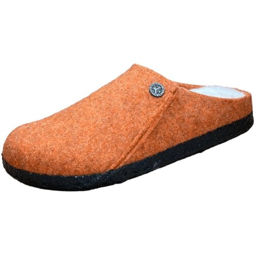 Schuhe Damen Pantoletten / Clogs Birkenstock Pantoletten Zermatt Wool Felt russet orang 1021619 Orange