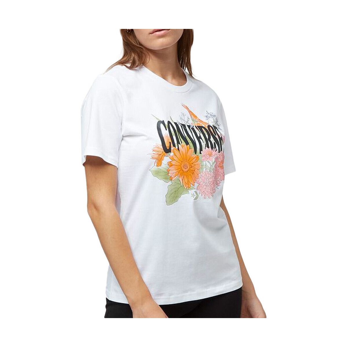 Kleidung Damen T-Shirts & Poloshirts Converse 10023730-A01 Weiss