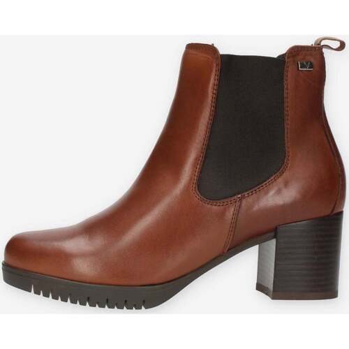 Schuhe Damen Boots Valleverde 49354-MARRONE Braun