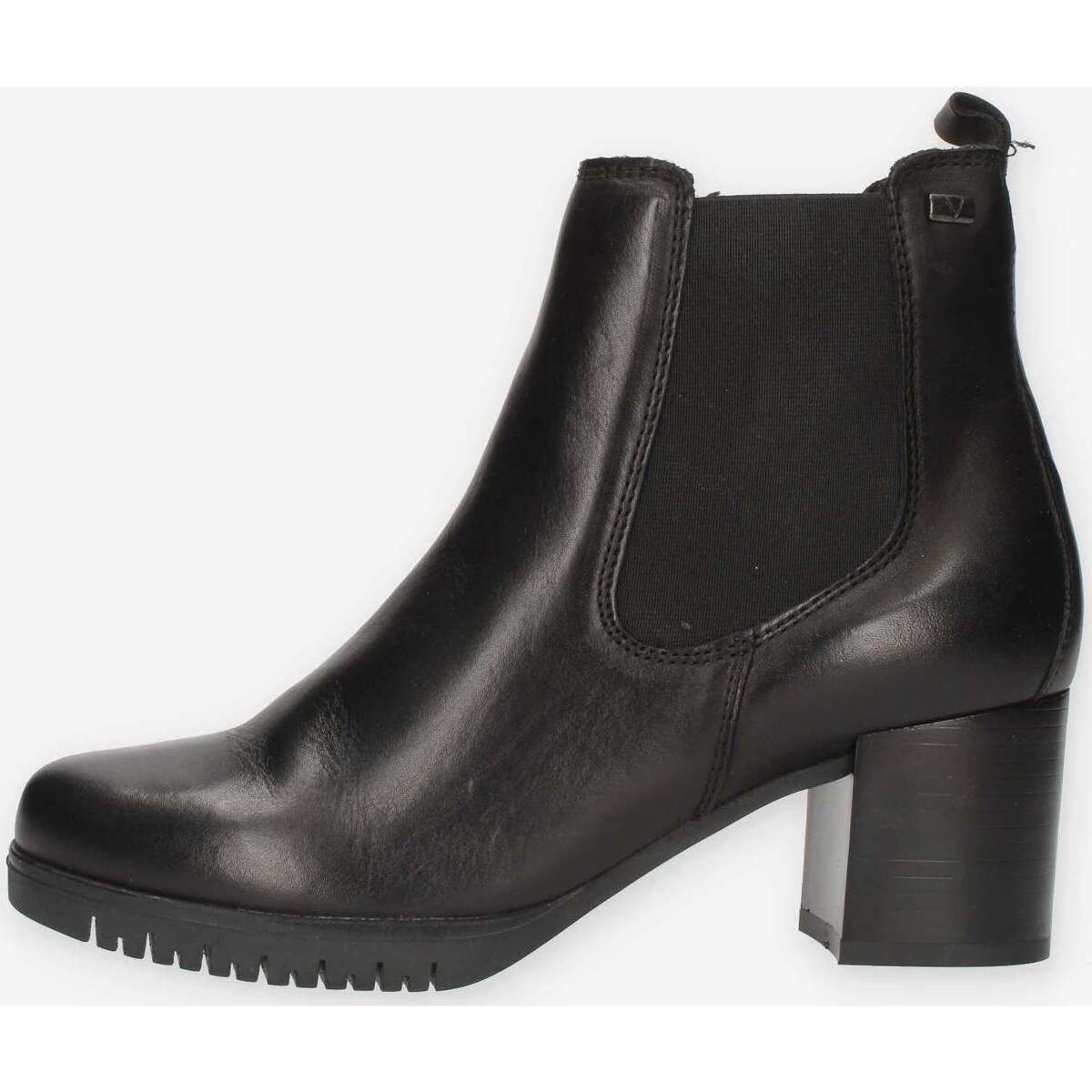 Schuhe Damen Boots Valleverde 49354-NERO Schwarz