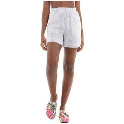 Kleidung Damen Shorts / Bermudas Only Shorts Linette Linen - White/Night Sky Weiss