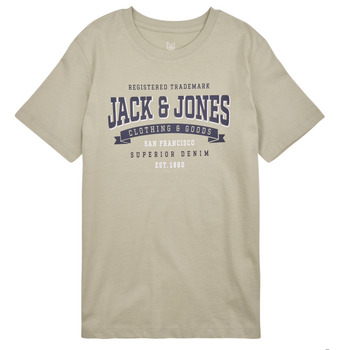 Kleidung Jungen T-Shirts Jack & Jones JJELOGO TEE SS NECK 2 COL 23/24 NOOS JNR Beige