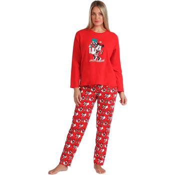 Kleidung Damen Pyjamas/ Nachthemden Admas Pyjama Hausanzug Hose und Oberteil Holidays Disney Rot