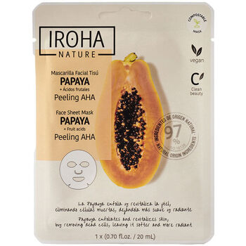 Iroha Nature Papaya Peeling Aha Gewebe-gesichtsmaske 1 Stck 
