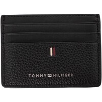 Taschen Herren Geldbeutel Tommy Hilfiger Lederbrieftasche mit zentraler Karte Schwarz