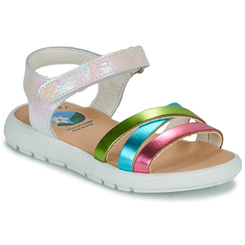 Schuhe Mädchen Sandalen / Sandaletten Pablosky  Weiss / Multicolor