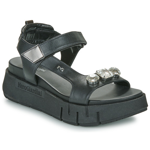Schuhe Damen Sandalen / Sandaletten NeroGiardini E410707D Schwarz