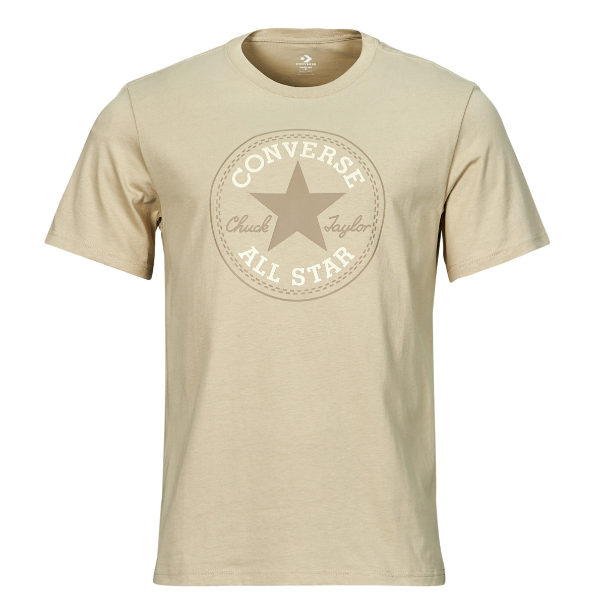 Kleidung T-Shirts Converse CHUCK PATCH TEE BEACH STONE / WHITE Beige