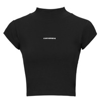 Kleidung Damen T-Shirts Converse WORDMARK TOP BLACK Schwarz