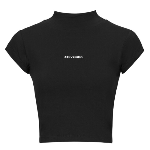 Kleidung Damen T-Shirts Converse WORDMARK TOP BLACK Schwarz