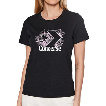 Kleidung Damen T-Shirts & Poloshirts Converse 10023219-A01 Schwarz